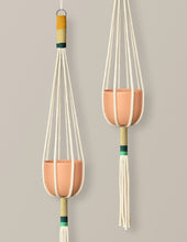 Load image into Gallery viewer, Color Block Macramé Plant Hanger