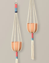 Load image into Gallery viewer, Color Block Macramé Plant Hanger