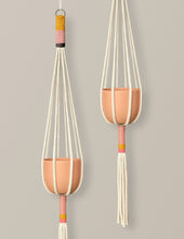 Load image into Gallery viewer, Color Block Macramé Plant Hanger